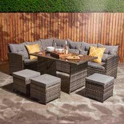 Home Treats 9 Seater Rattan Garden Corner