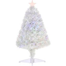 Homcom Prelit Artificial White Christmas Tree 80cm