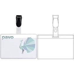 Pavo Name Tag with Clip 60x90mm