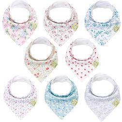 Keababies Organic Bandana Bibs 8-pack