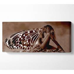 Happy Larry Wrapped Brown Framed Art 101.6x40.6cm