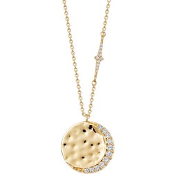 Astley Clarke Large Luna Cresent Pendant - Gold/Sapphires