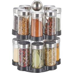 Relaxdays Rotating Spice Rack with 16 Jars