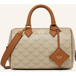 MCM Ella Boston Bag In Lauretos - Oatmeal