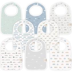 Keababies Coast Drool Bibs 8-pack Vessels