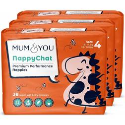 Mum & You Nappychat Eco Nappies Size 4 8-14kg 114pcs