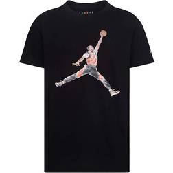 Nike Big Kid's Jordan Watercolor Jumpman Graphic T-shirt - Black