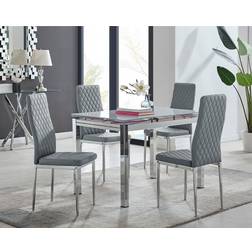 Milan Grey Dining Set 70x110cm 5pcs