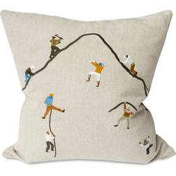 Fine Little Day Mountain climbers pillowcase Cushion Cover Natural (48x48cm)