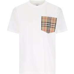 Burberry Check Pocket T-shirt - White