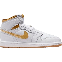 Nike Air Jordan 1 Retro High OG PS - White/Gum Light Brown/Metallic Gold