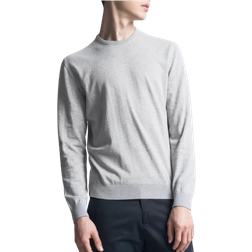 ASKET The Cotton Sweater - Grey Melange