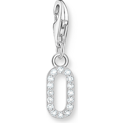 Thomas Sabo 0-9 Number Charm Pendant - Silver/Transparent