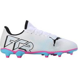 Puma Junior Future Play FG/AG - Puma White/Puma Black/Poison Pink