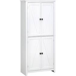 Homcom Kitchen Pantry White Storage Cabinet 80x182.2cm