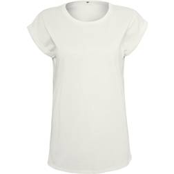 Build Your Brand Extended Shoulder T-shirt - Off White