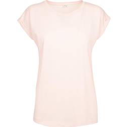 Build Your Brand Extended Shoulder T-shirt - Pink