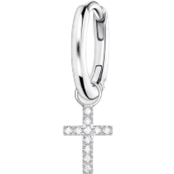 Thomas Sabo Single Hoop Earring with Cross Prendant - Silver/Transparent