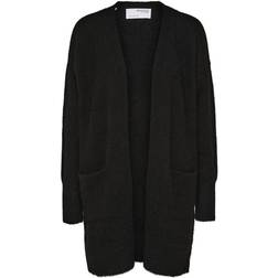 Selected Lulu Long Knitted Cardigan - Black