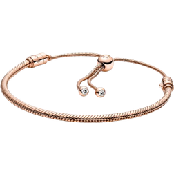 Pandora Moments Snake Chain Slider Bracelet - Rose Gold/Transparent