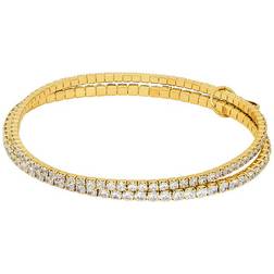 Michael Kors Precious Double Wrap Tennis Bracelet- Gold/Transparent