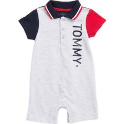 Tommy Hilfiger Boy's Colorblock Logo Romper - White