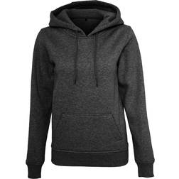 Build Your Brand Women Heavy Pullover Hoodie - Black