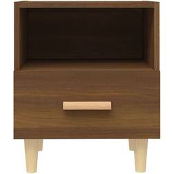 vidaXL 817301 Brown Oak Bedside Table 35x40cm