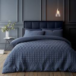 Dunelm Billie Duvet Cover Blue (200x200cm)