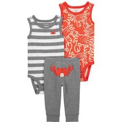 Carter's Baby's Crab Little Character Set 3-piece - Grey/Red