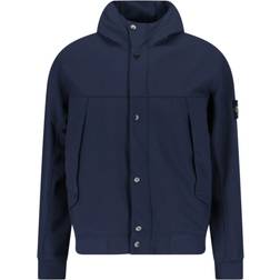 Stone Island Light Soft Shell R Hooded Jacket - Navy