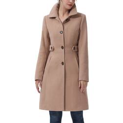 Kimi + Kai Women's Heather Wool Walking Coat - Camel