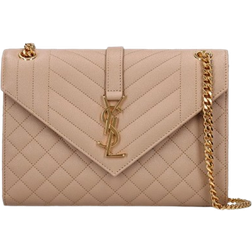 Saint Laurent Envelope Medium Shoulder Bag - Dark Beige