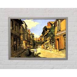 Marlow Home Co Monet Street of Bavolle 2 Grey Framed Art 118.9x84.1cm