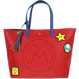 BioWorld Super Mario Bros. Power-Up Patches Red Tote Bag