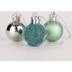 Shatchi Shatterproof Turquoise Christmas Tree Ornament 12pcs