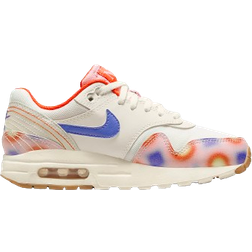 Nike Air Max 1 SE GS - Sail/Blue Joy/Safety Orange/Football Grey