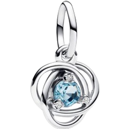 Pandora March Eternity Circle Dangle Charm - Silver/Blue
