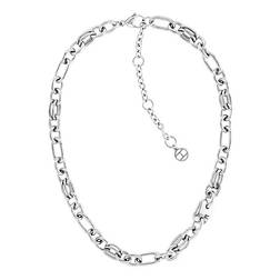 Tommy Hilfiger Contrast Chain Link Necklace - Silver