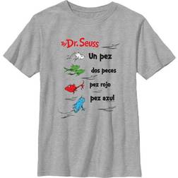 Fifth Sun Kid's Dr. Seuss One Fish Two Fish Red Fish Blue Fish Spanish Graphic Tee - Athletic Heather