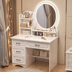 CLoxks Touch Screen White Dressing Table 24.1x80cm