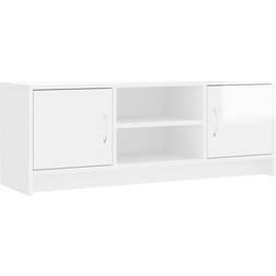 vidaXL Modern White TV Bench 102x37.5cm