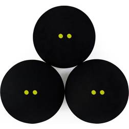 Tlily 3Pcs Squash Ball Two-Yellow-Dot Low Speed Sports Professional Player Competition Squash