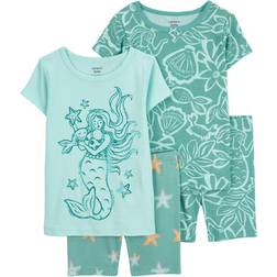 Carter's Toddler Snug Fit Cotton Pajamas 4-piece - Green