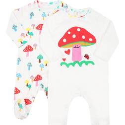 Stella McCartney Kids Baby Printed Cotton Onesies Set - White/Multicolor