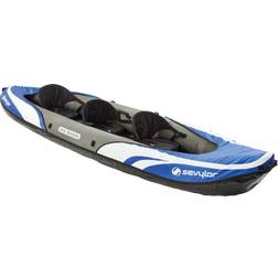 Sevylor Big Basin 3-Person Inflatable Kayak With Adjustable Seats & Carry Handles