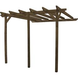 Wall Mounted Garden Pergola 3 Posts 2.4x7.8 m