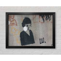 Ophelia & Co Graffiti Idol Orange Framed Art 141.4x84.1cm