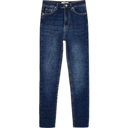 NA-KD Skinny High Waist Jeans - Dark Blue