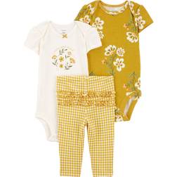 Carter's Baby Floral Little Character Set 3-piece - Yellow/White